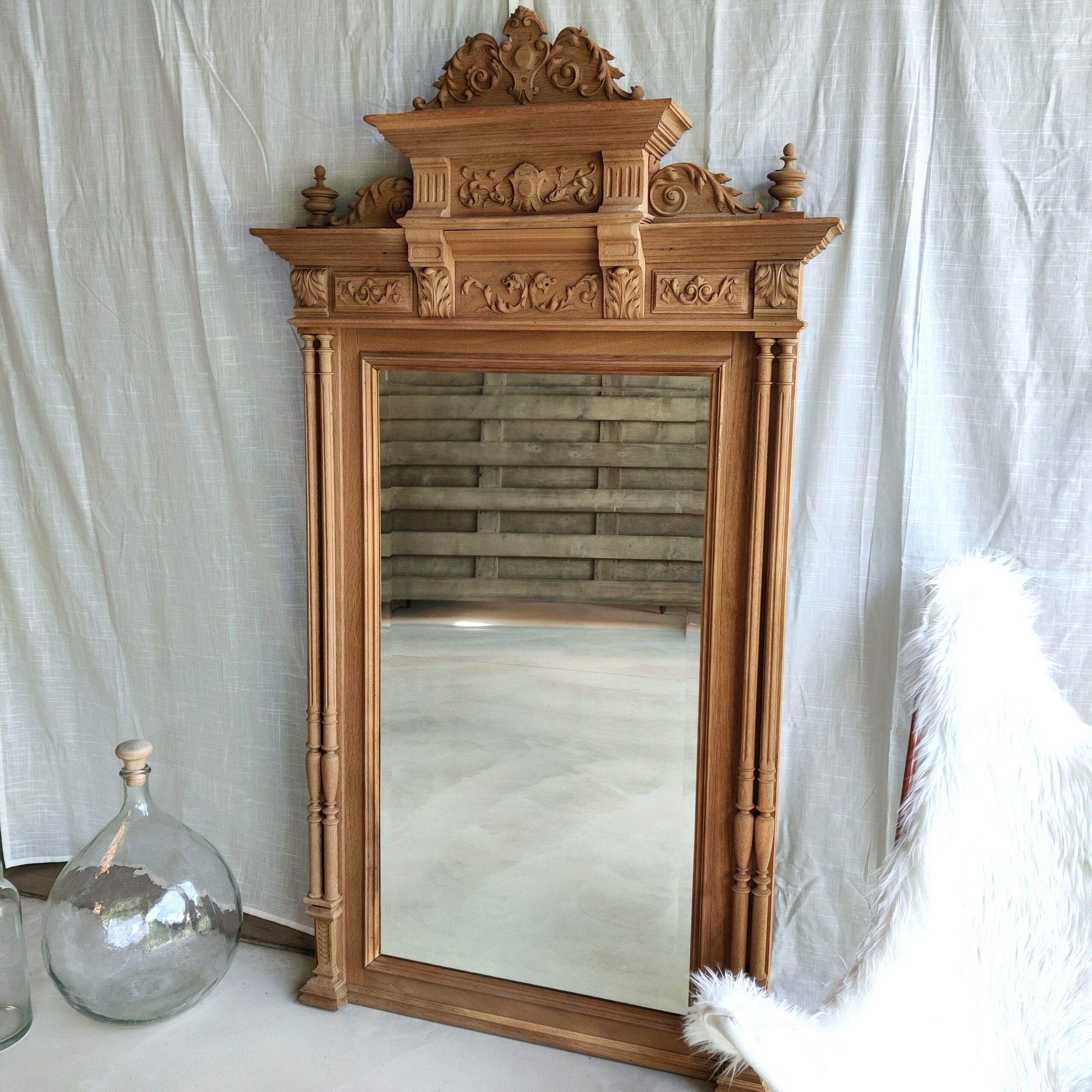 Miroir aérogommé renaissance Henri II copie